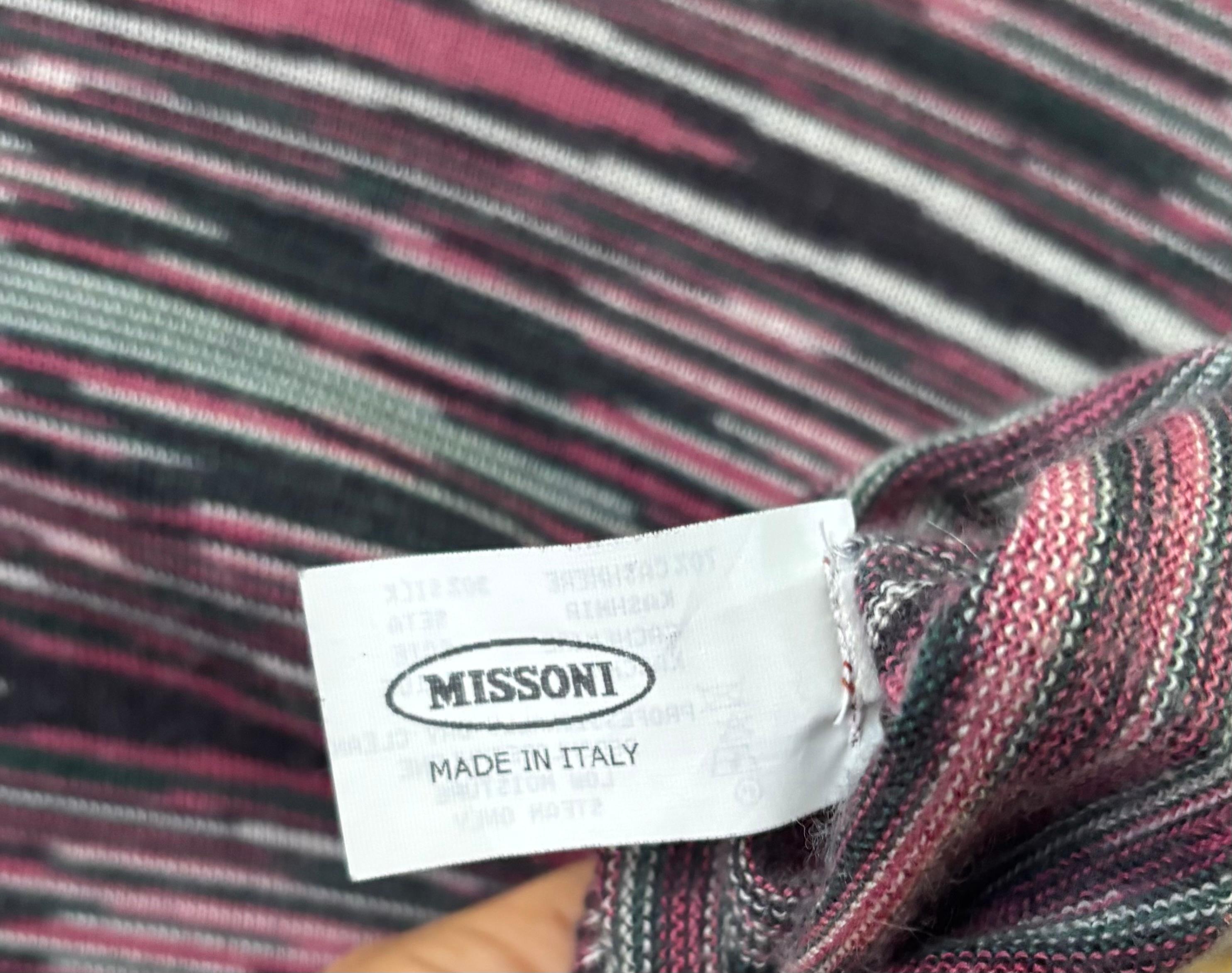 Missoni Uomo Maglione a collo alto in puro cashmere taglia 54/L-XL in vendita 2