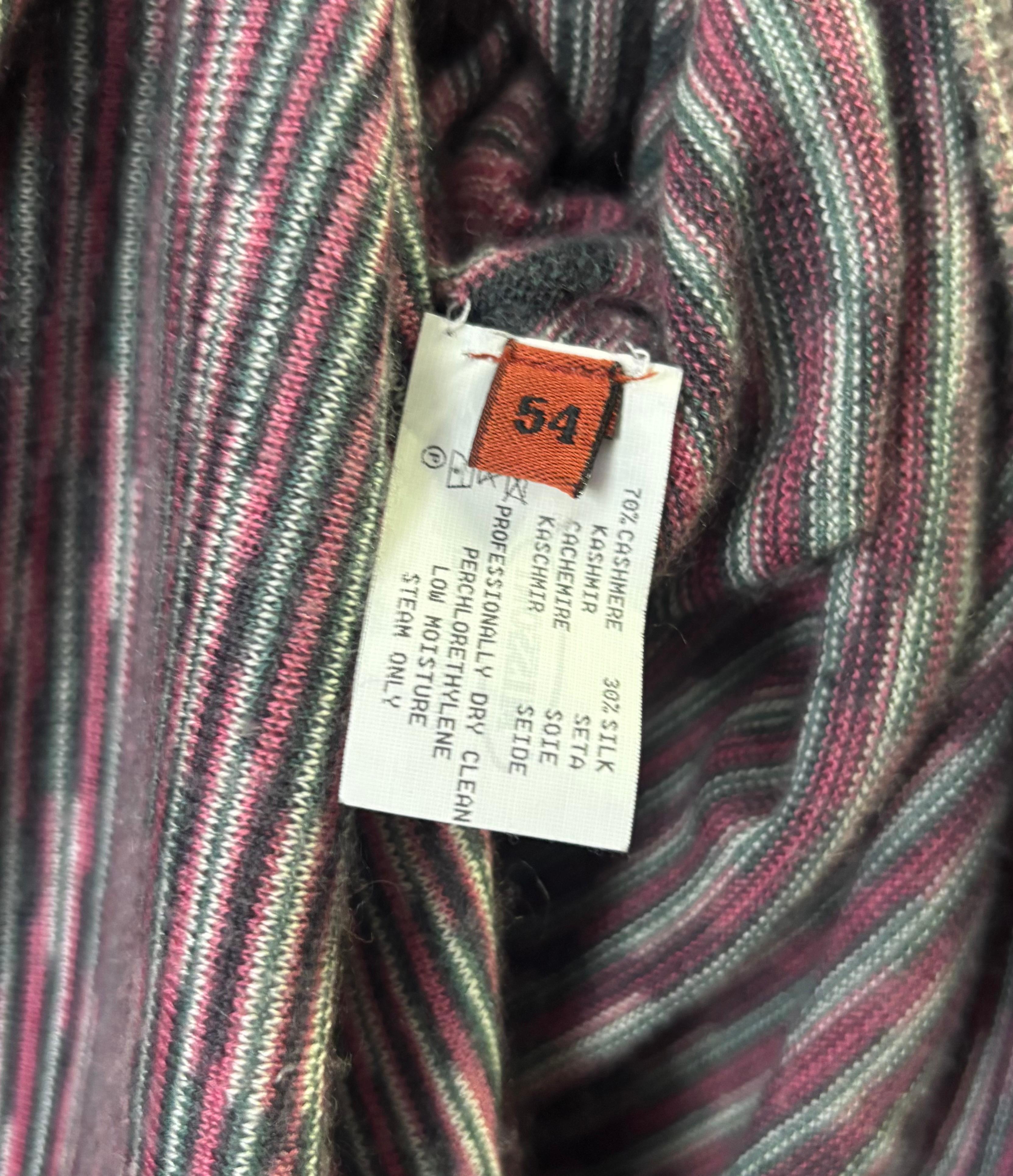 Missoni Uomo Maglione a collo alto in puro cashmere taglia 54/L-XL in vendita 1