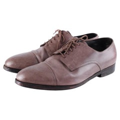 Hermes Brown Leather Derby Formal Shoes sz 41-42EU, 8.5US, 7.5UK - D0310