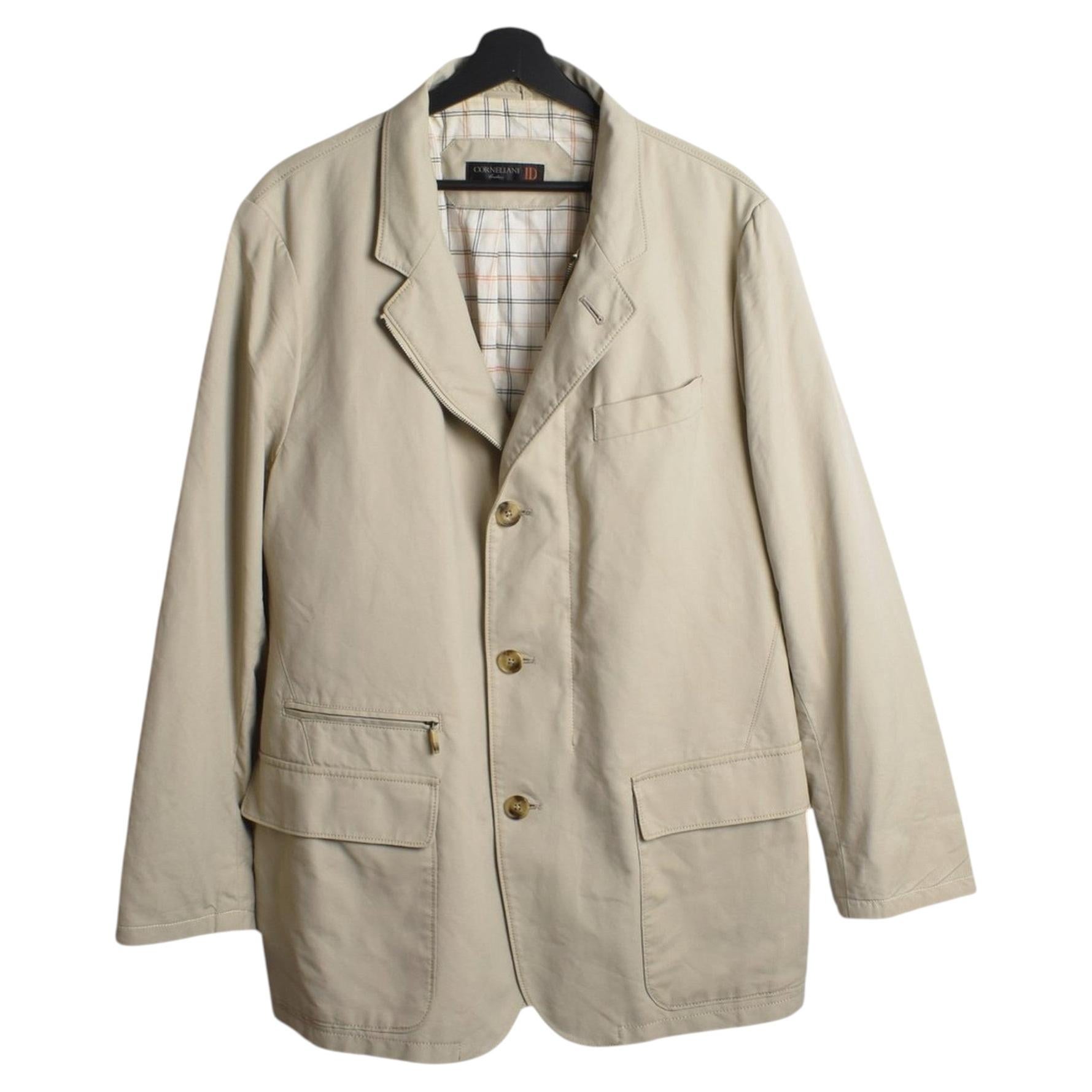 Pre-owned Corneliani Id Men's Field Jacket Size Xl - D0759 In Brown