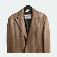 Gianni Versace Men's leather coat Coat Size L - D0762