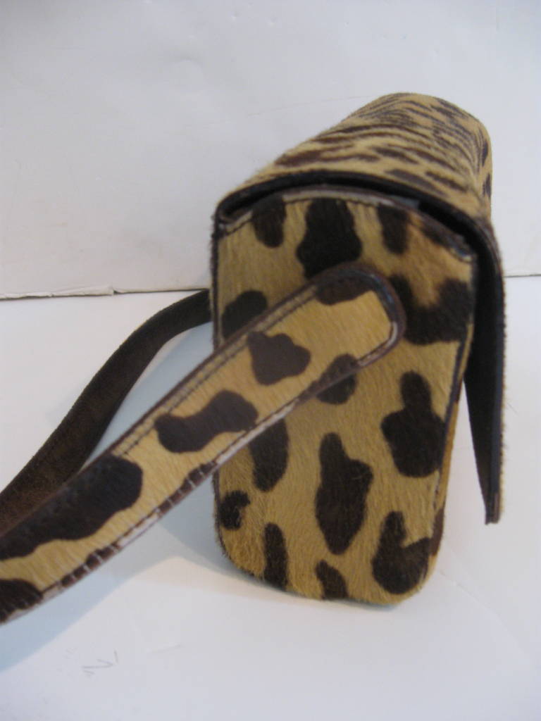 baguette leopard bag