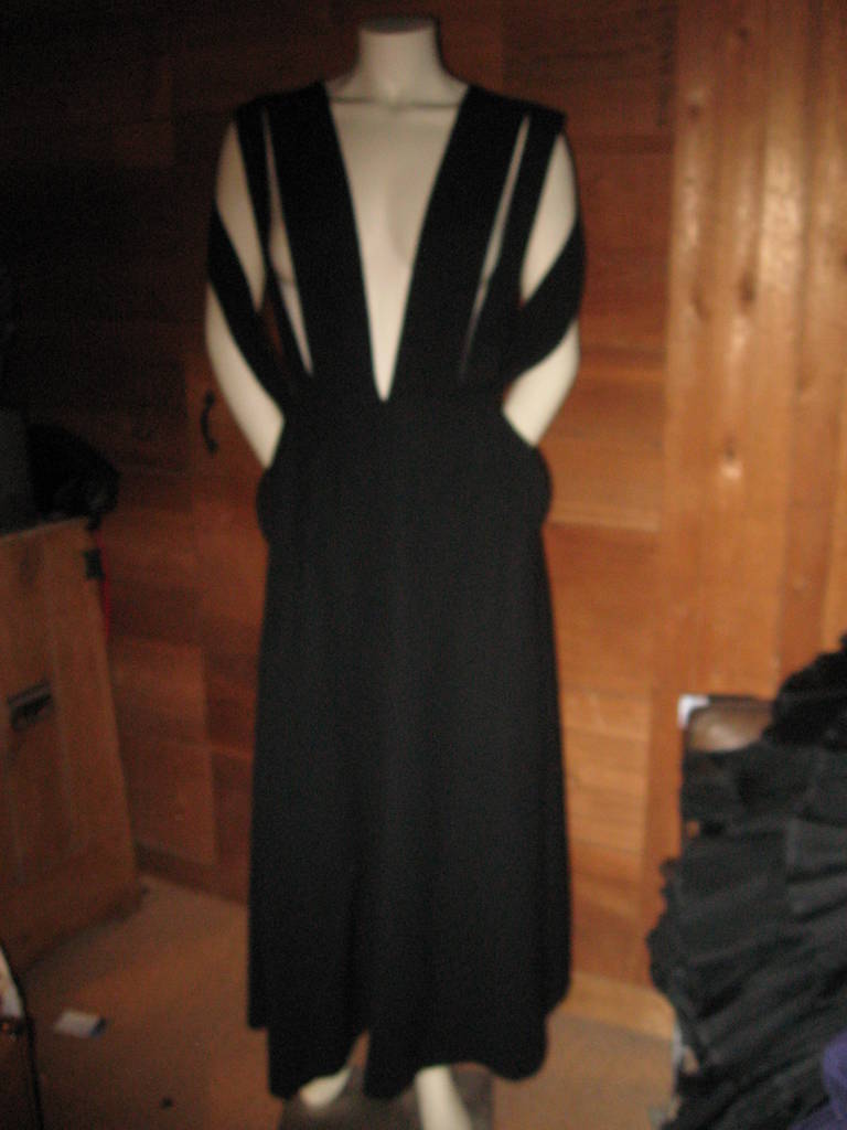Women's Yohji Yamamoto Vintage Long Black Dress