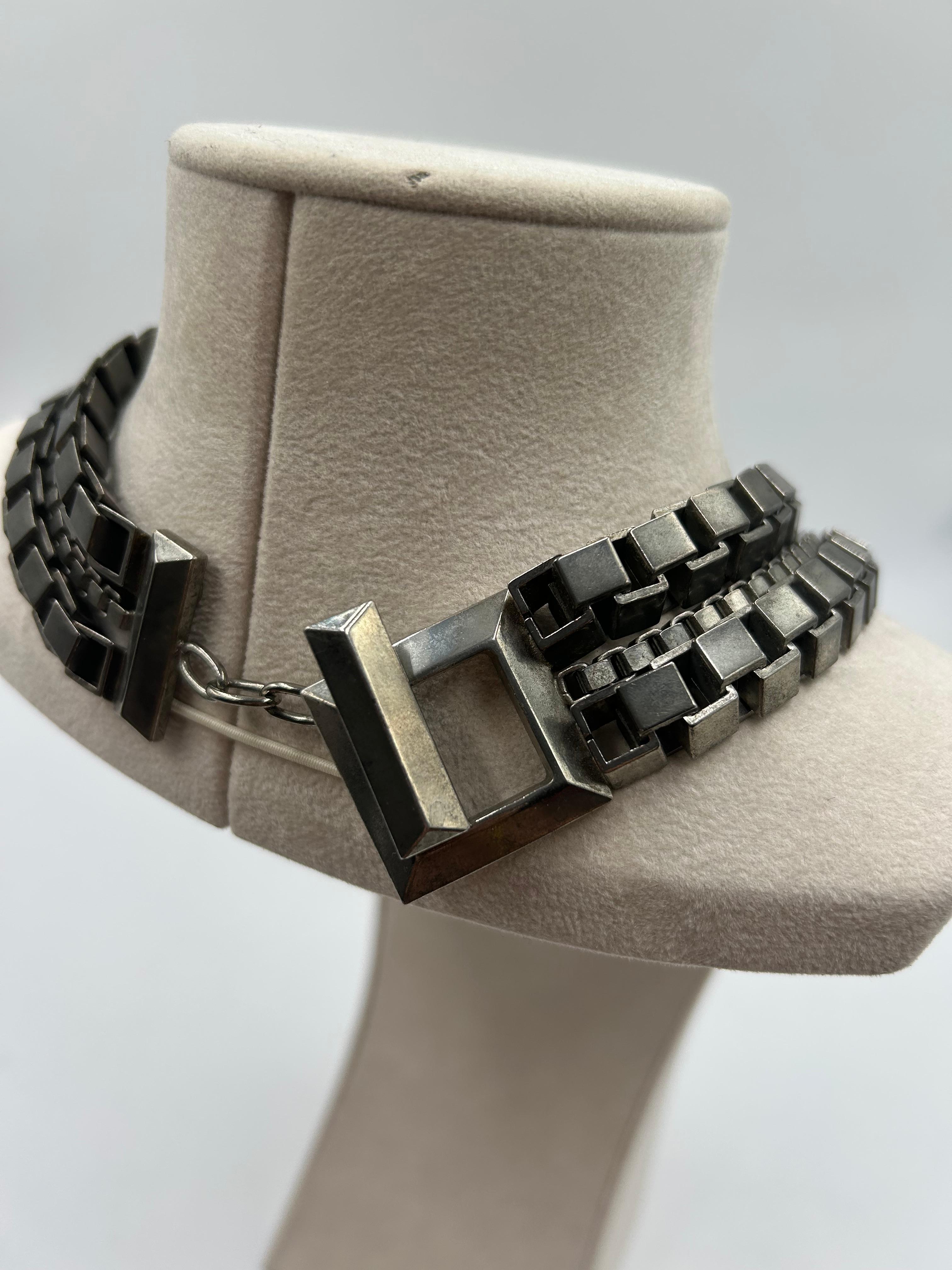 Collier multibrins en argent de Thierry Mugler 1980 en vente 5