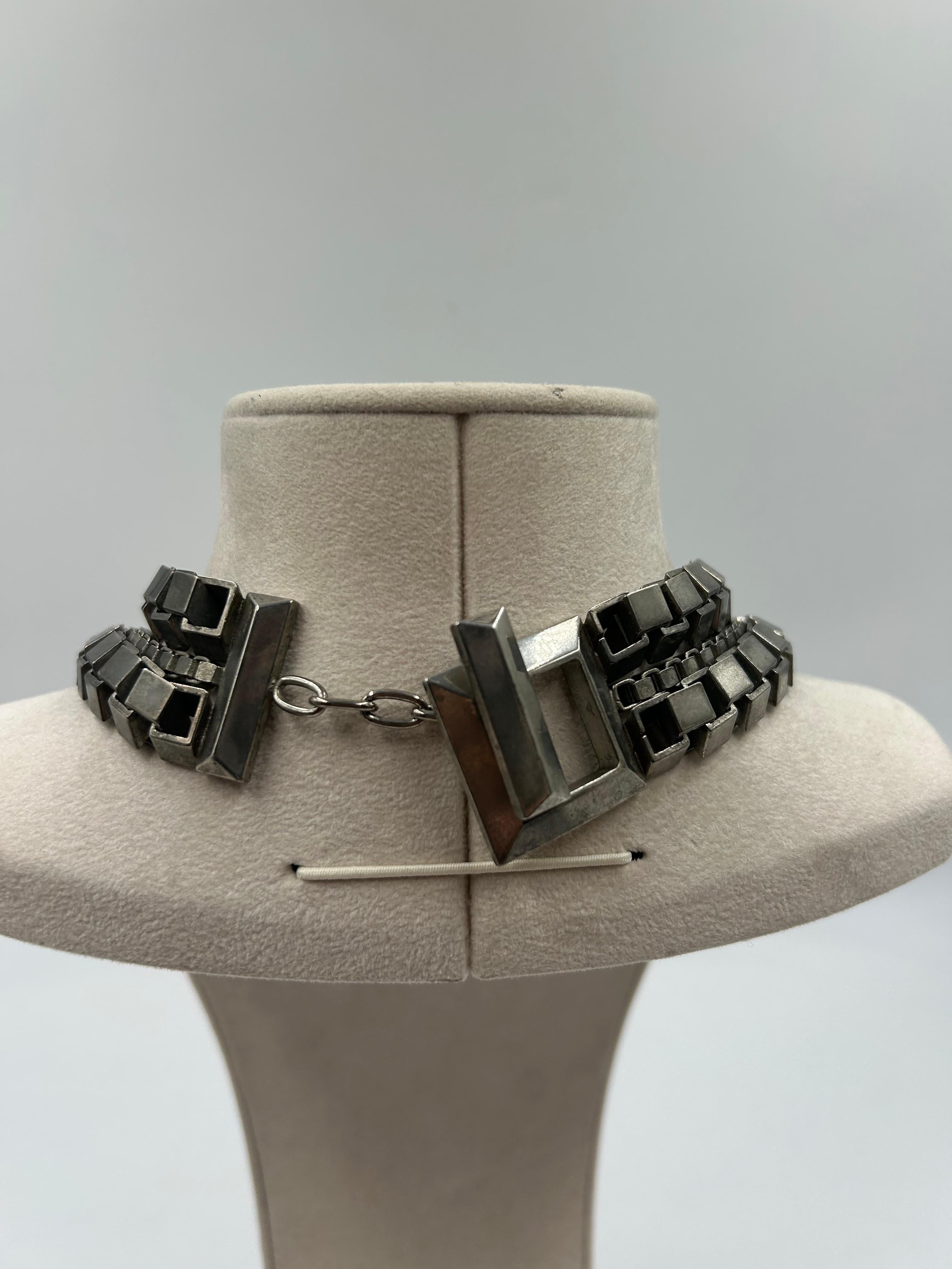 Collier multibrins en argent de Thierry Mugler 1980 en vente 1