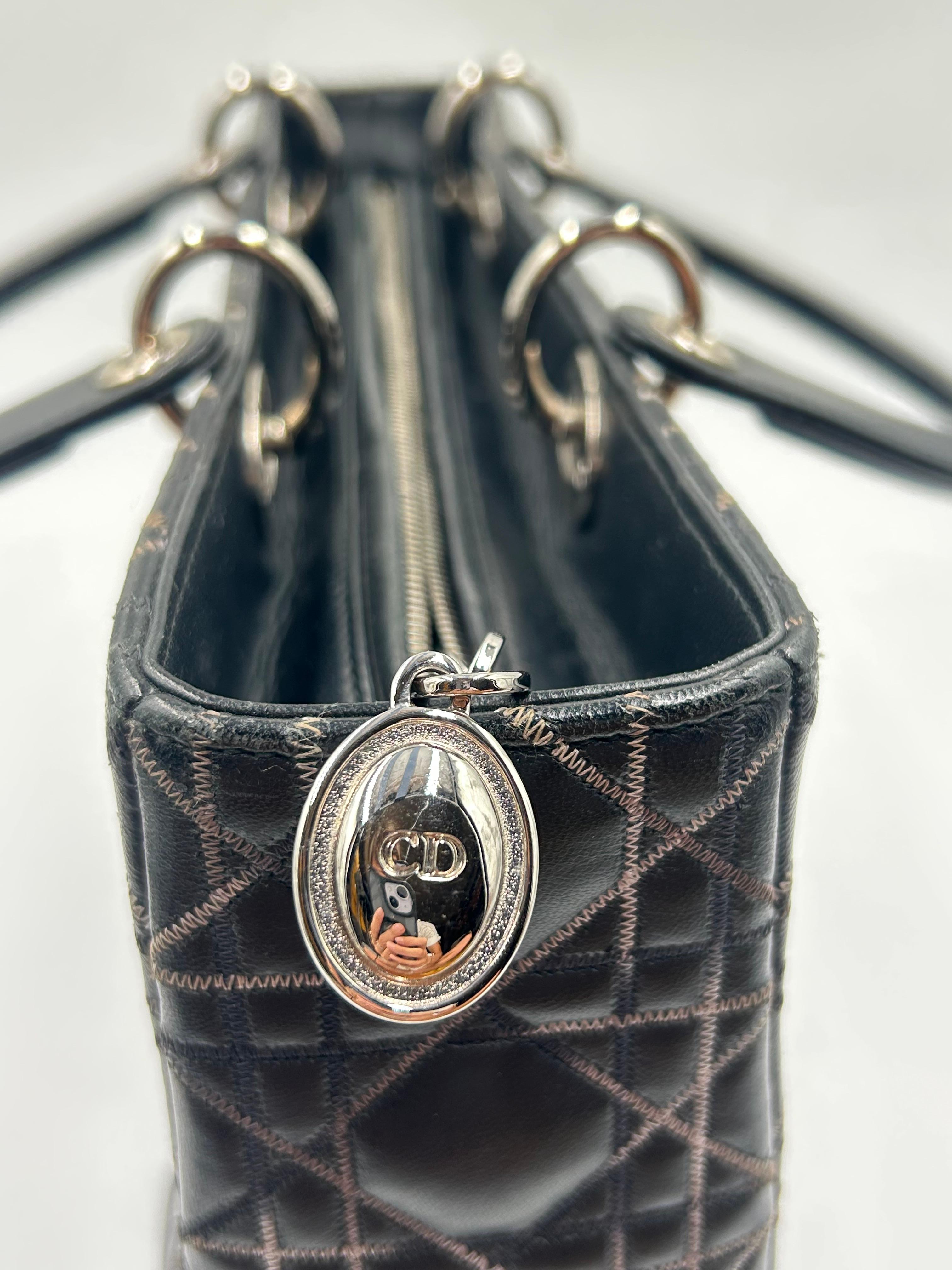 Christian Dior Borsa Lady Dior GM in vendita 7