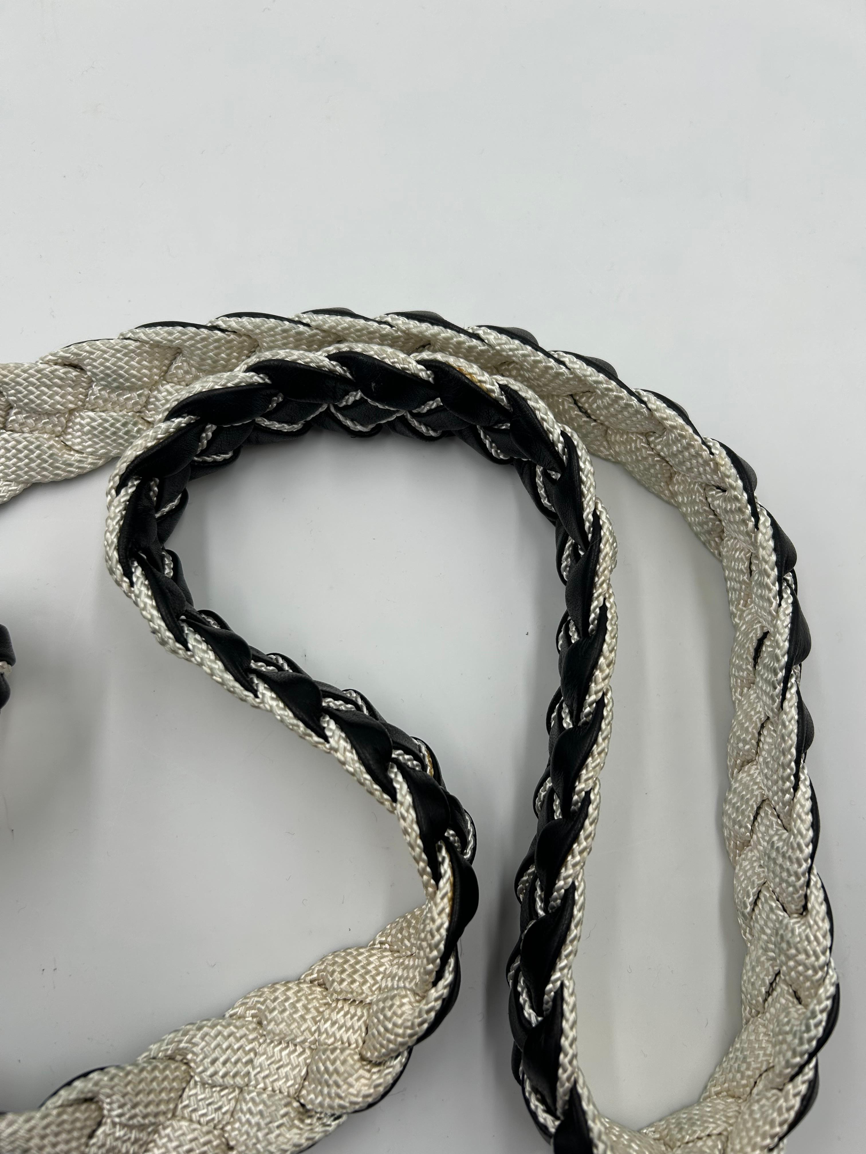 Christian Lacroix Cintura in corda nera e bianca in vendita 4