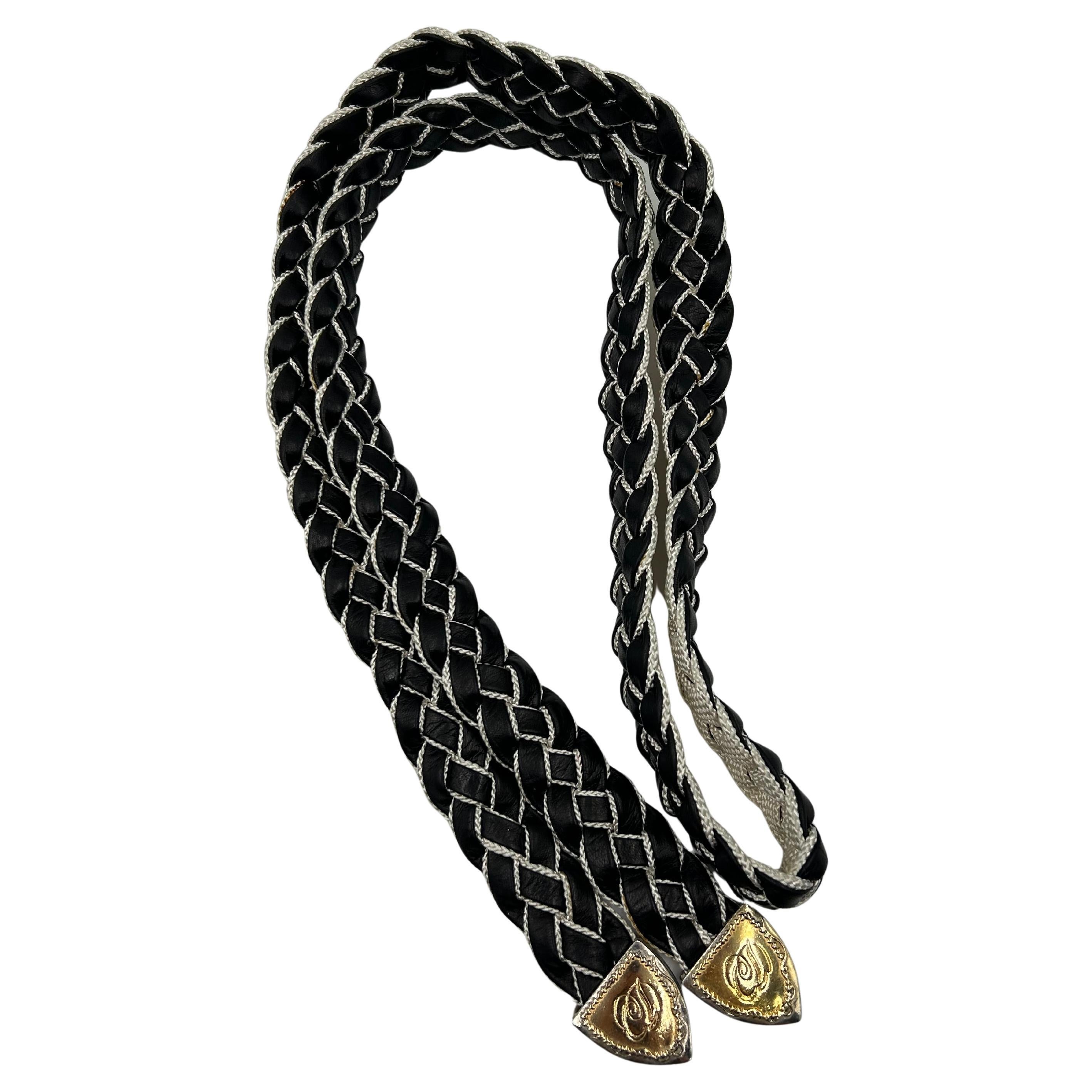 Christian Lacroix Black & White Rope Belt
