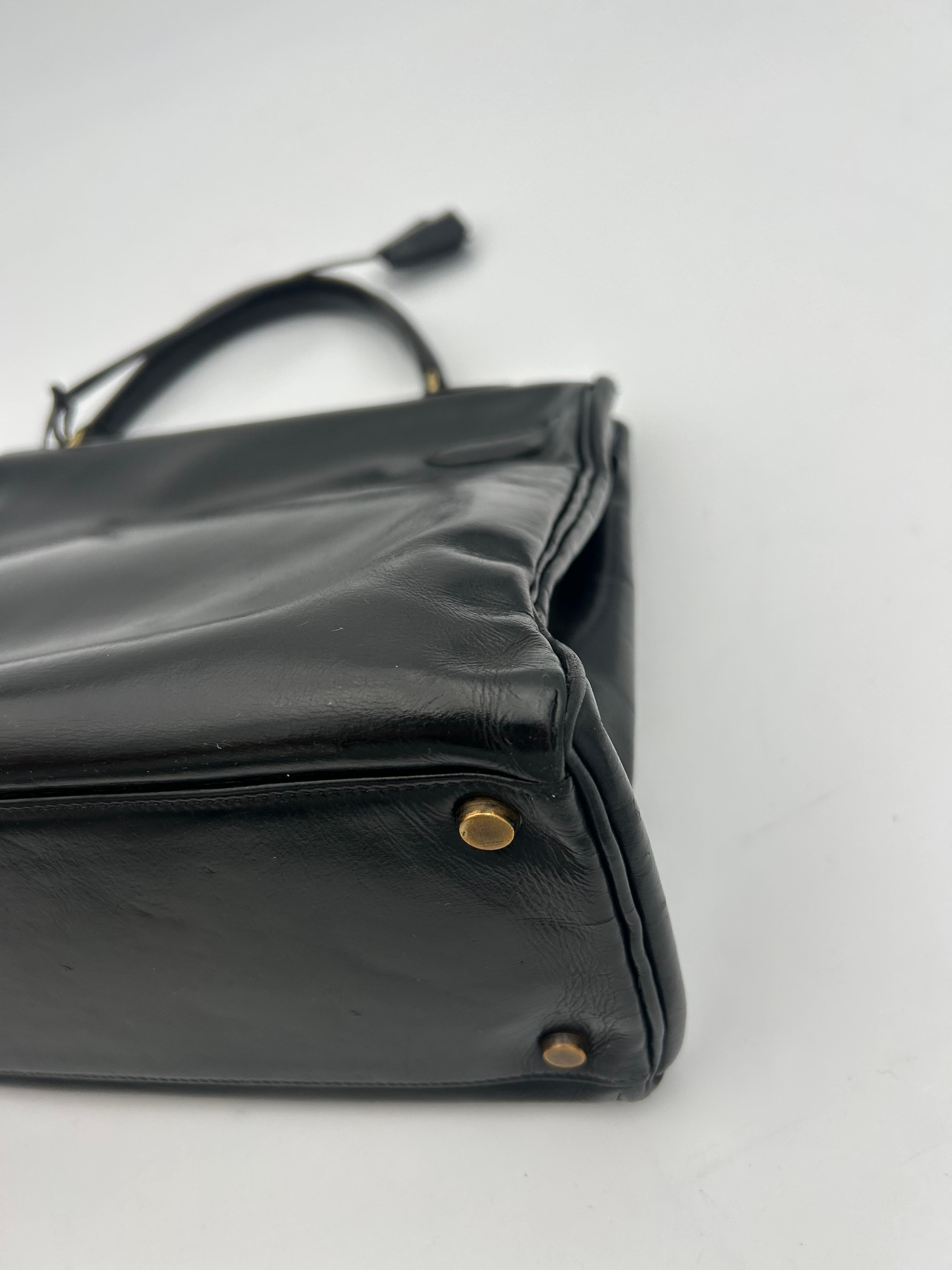 Hermès Black Box Leather Kelly 1996 in vendita 12