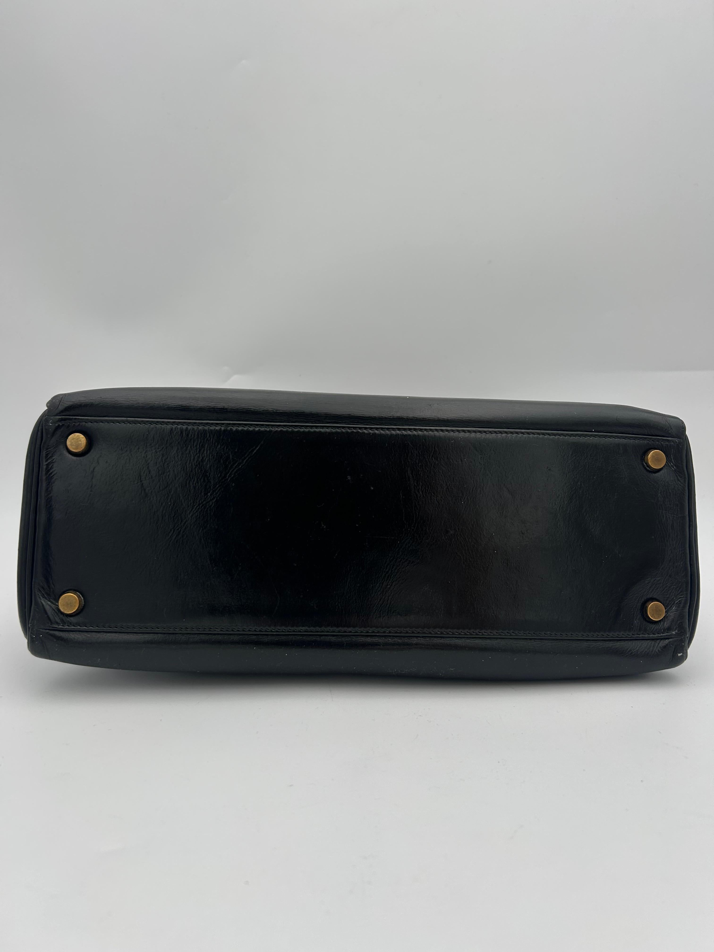 Hermès Black Box Leather Kelly 1996 in vendita 3