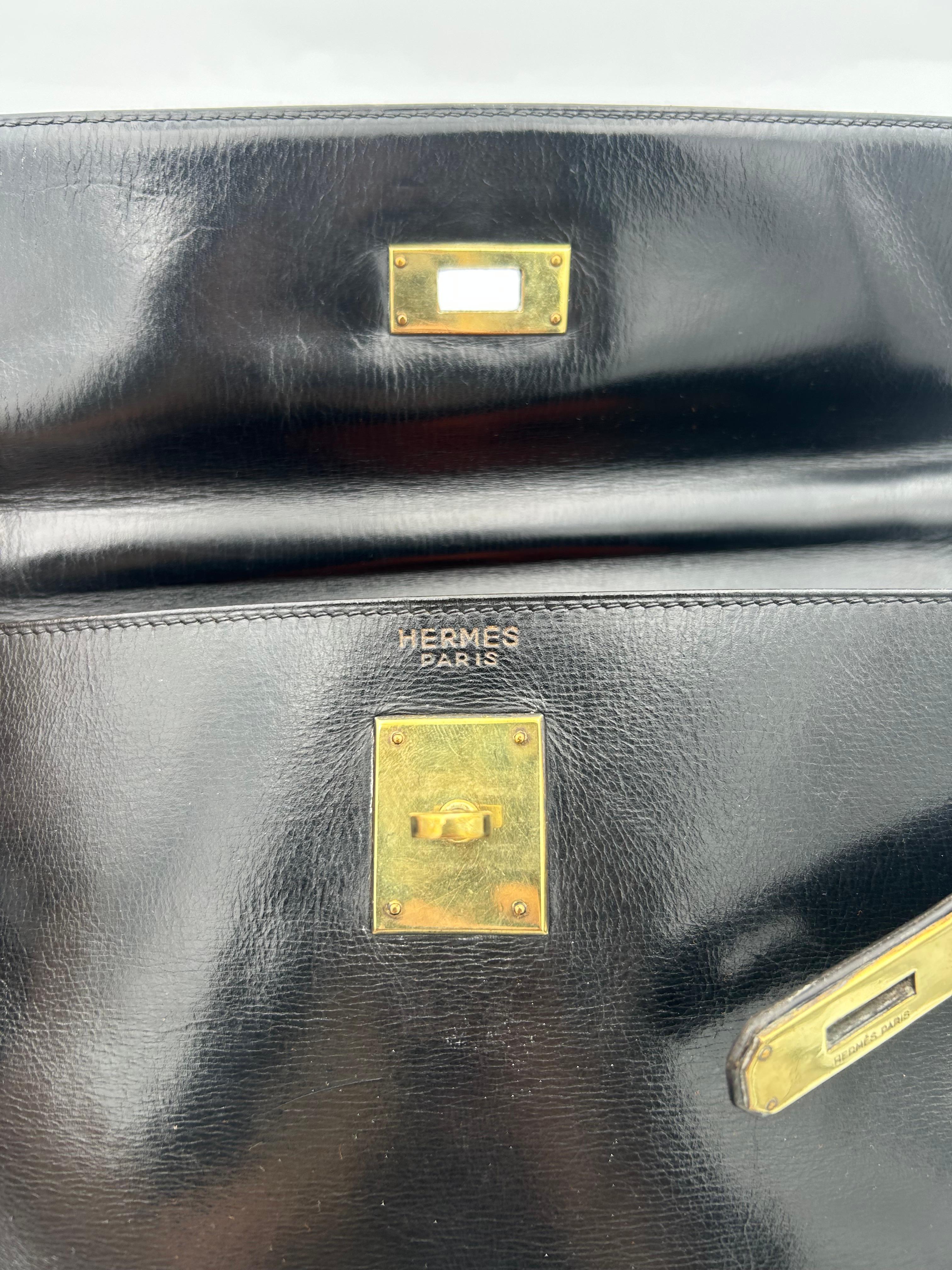 Hermès Black Box Leather Kelly 1996 in vendita 6