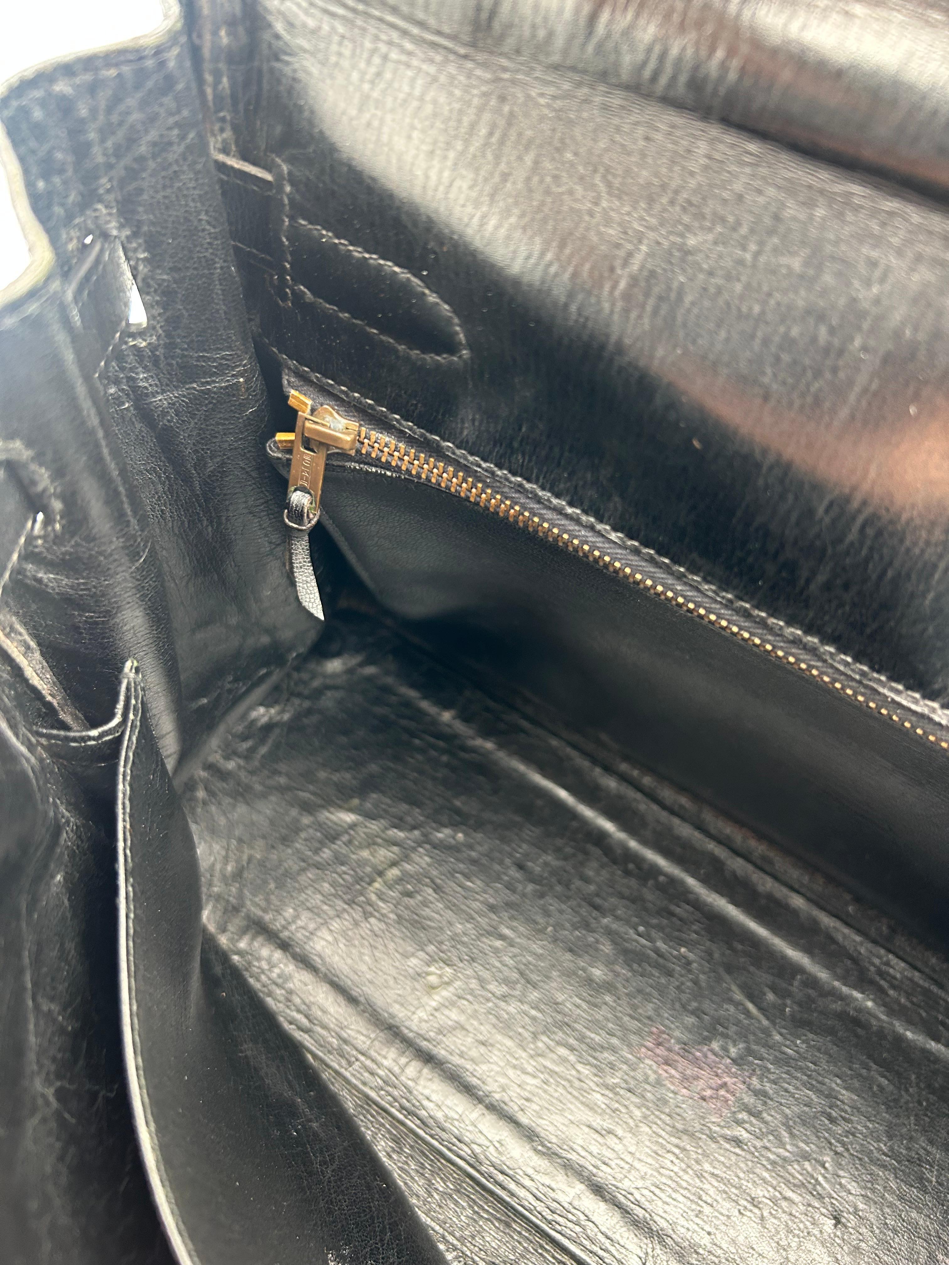 Hermès Black Box Leather Kelly 1996 in vendita 9