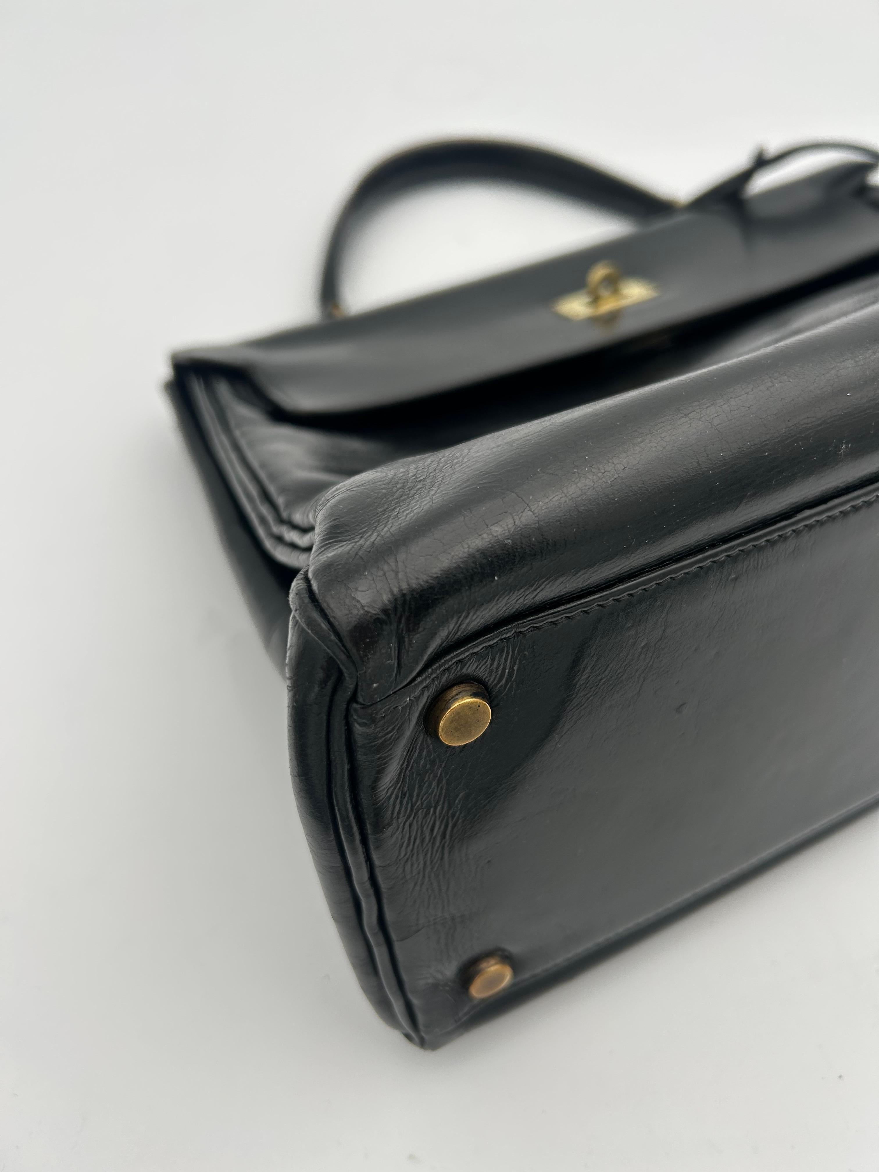 Hermès Black Box Leather Kelly 1996 in vendita 10