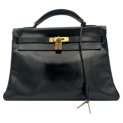 Hermès Black Box Leather Kelly 1996