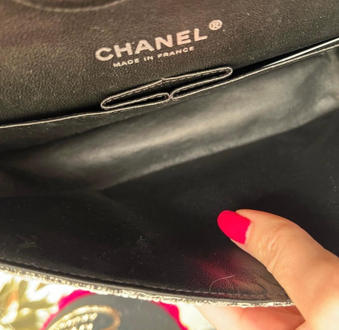 Chanel Tweed Reissue Bag with logos bag en vente 8