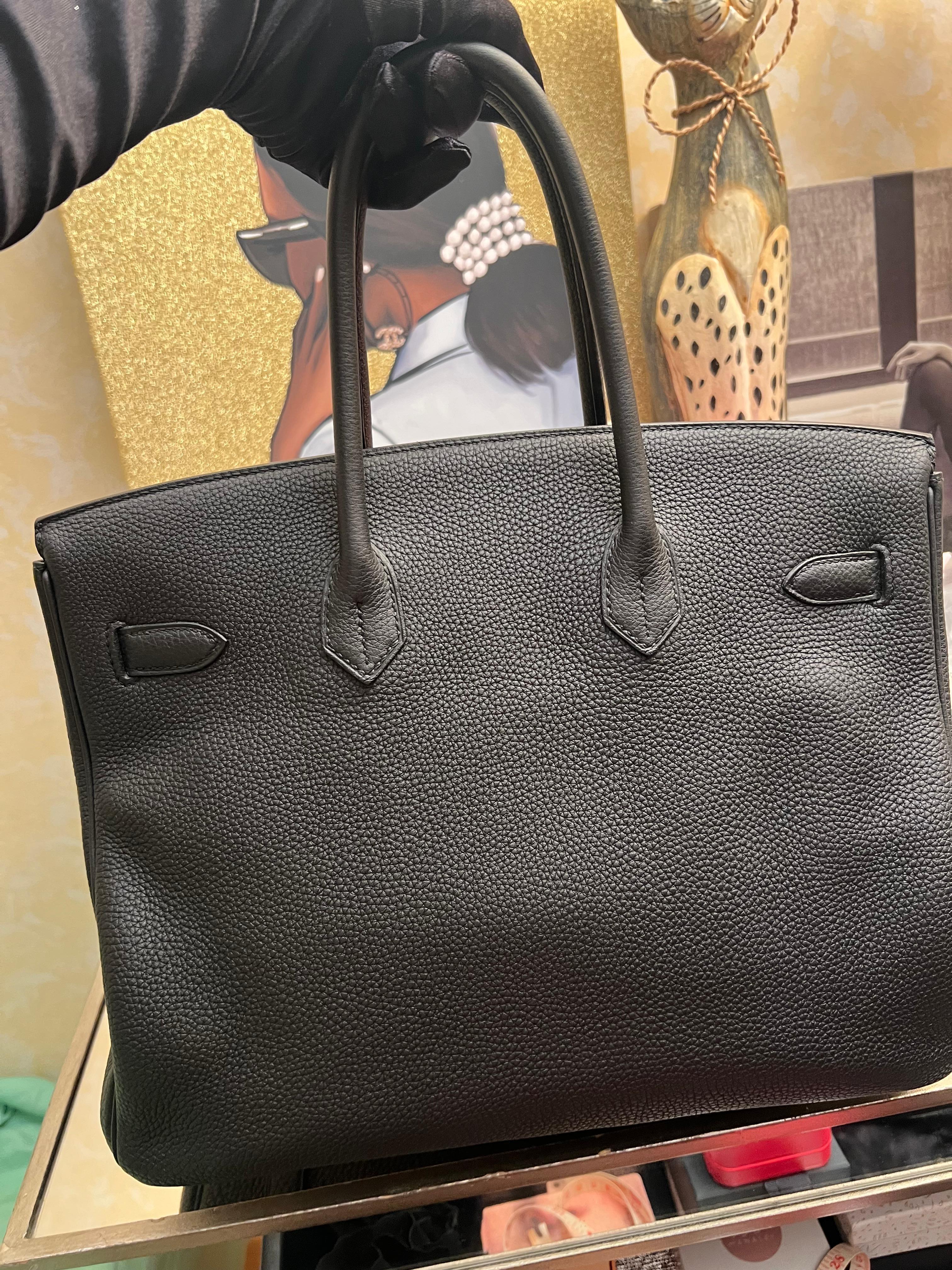 Hermes Birkin 35 Togo Schwarz Tasche GHW im Angebot 1