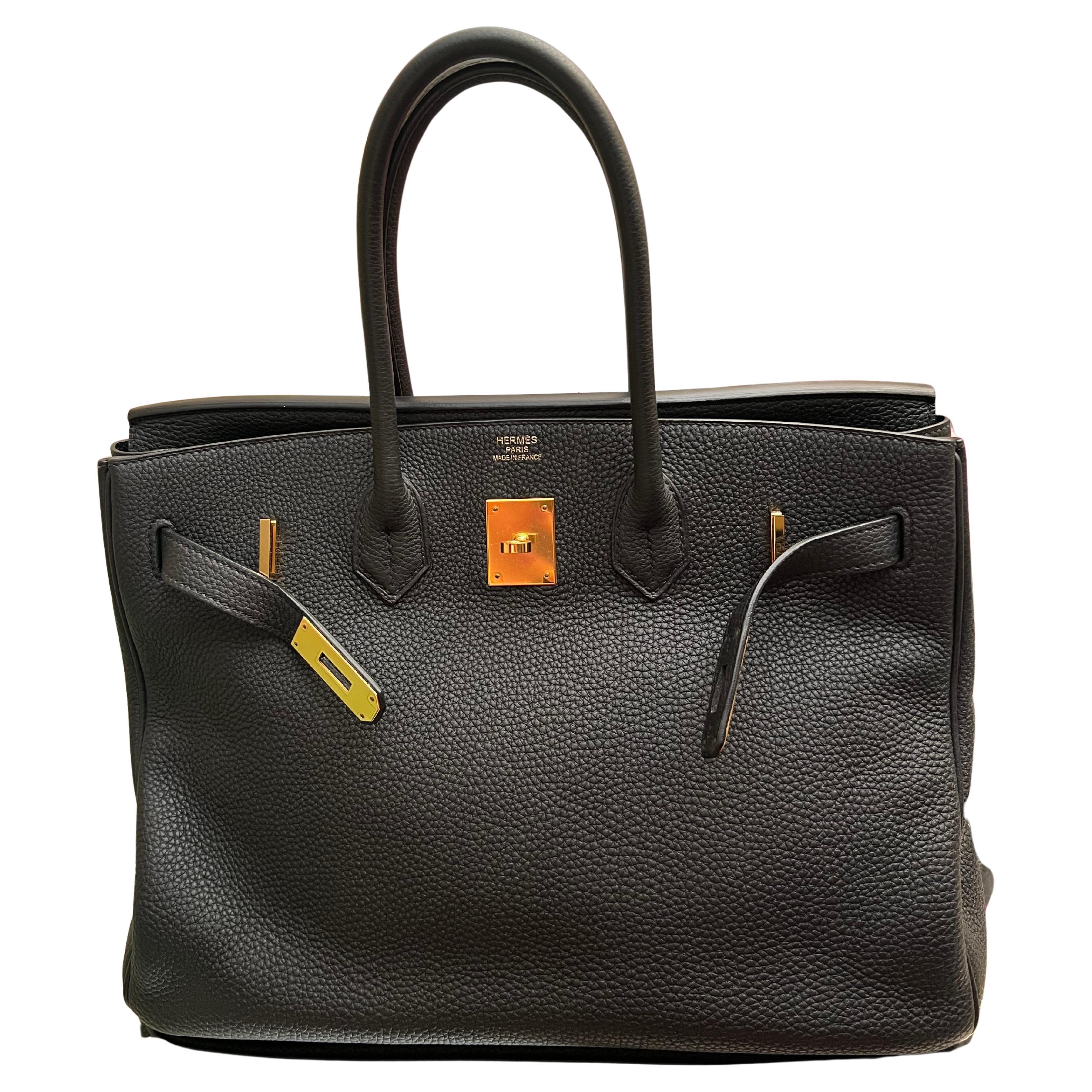 Hermes Birkin 35 Togo Schwarz Tasche GHW im Angebot