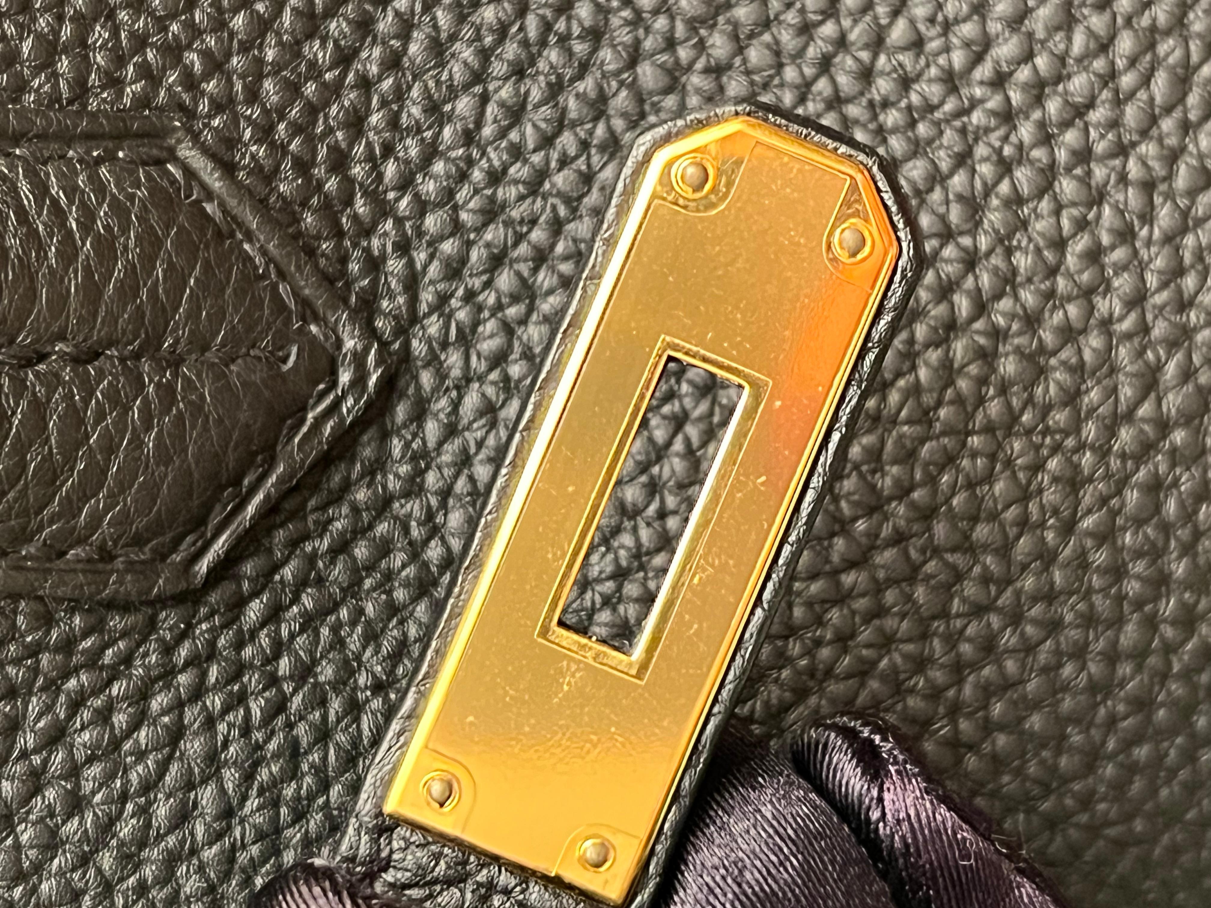 Hermes Birkin 35 Togo Schwarz Tasche GHW im Angebot 4