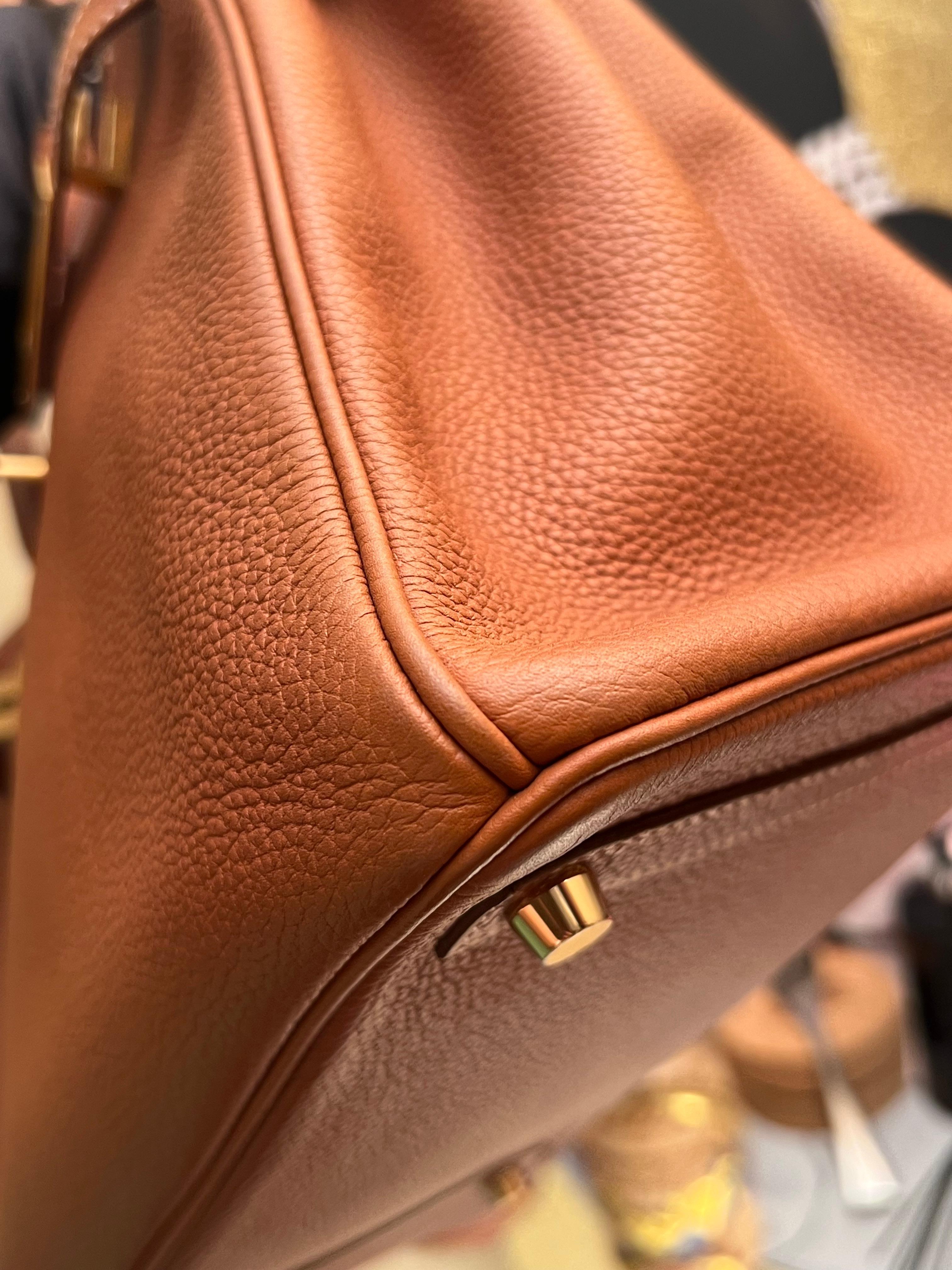 Hermes Birkin 30 Tasche Barenia Faubourg Gold Hardware Tasche im Angebot 3