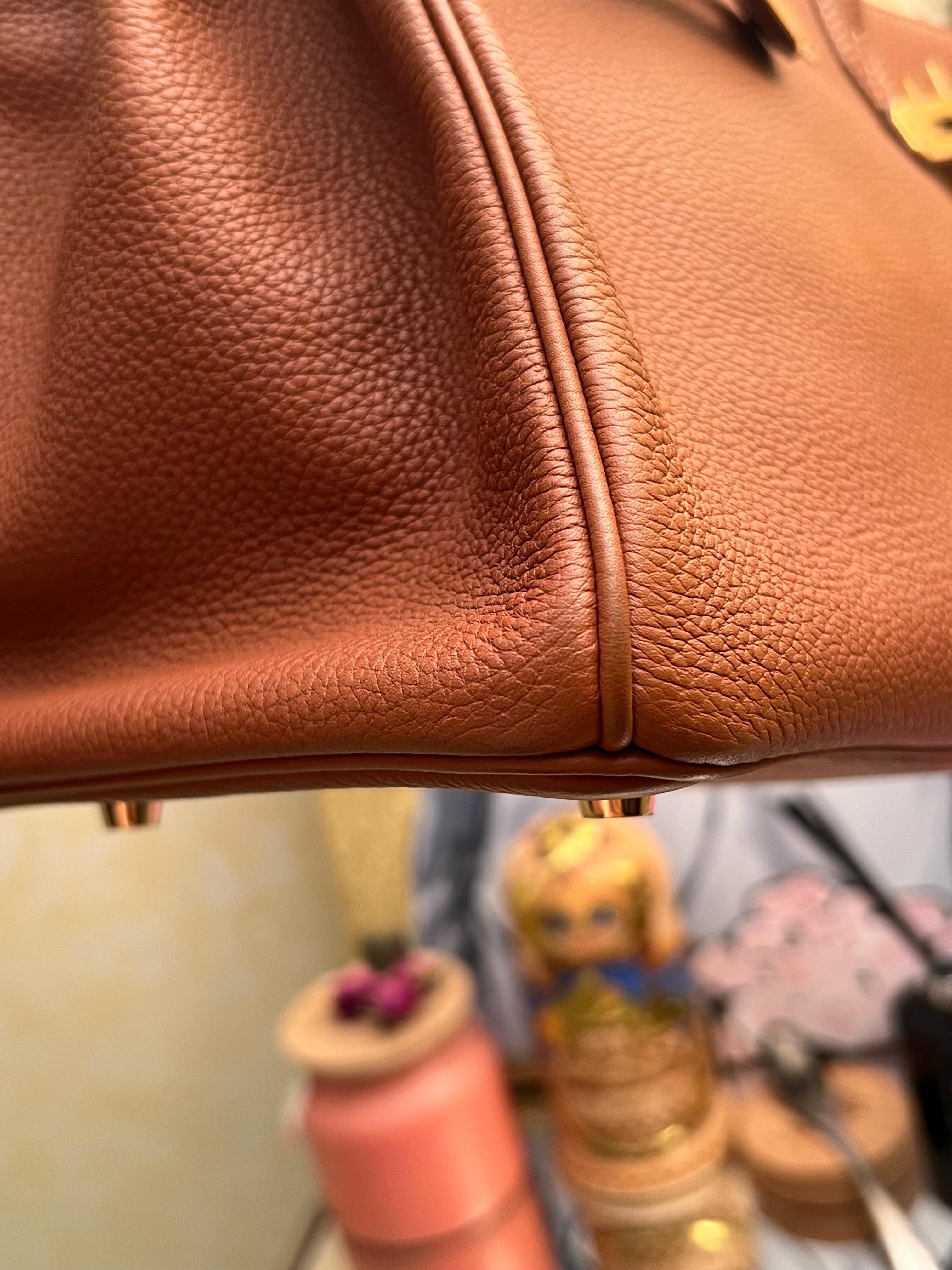 Hermes Birkin 30 Tasche Barenia Faubourg Gold Hardware Tasche im Angebot 4