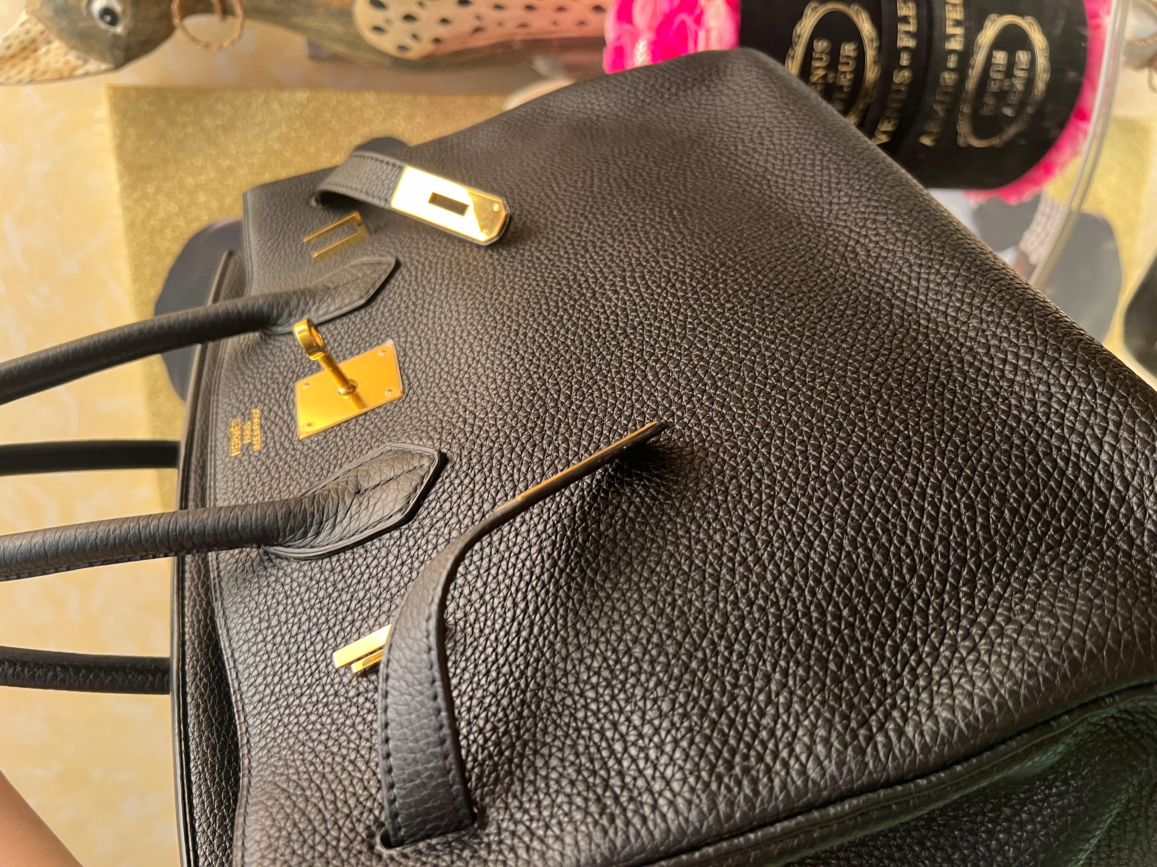 Hermes Birkin 35 Borsa in pelle nera Togo con GHW in vendita 1