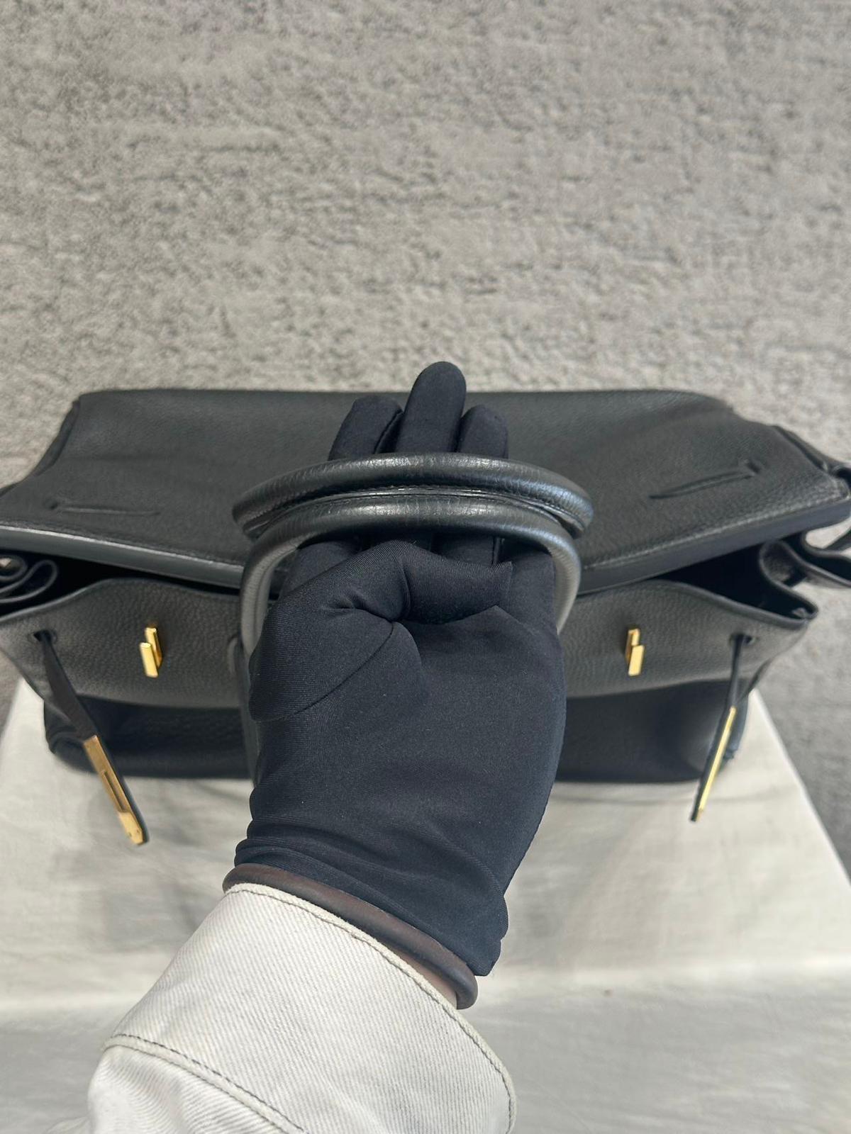 Hermes Birkin 35 Borsa in pelle nera Togo con GHW in vendita 6