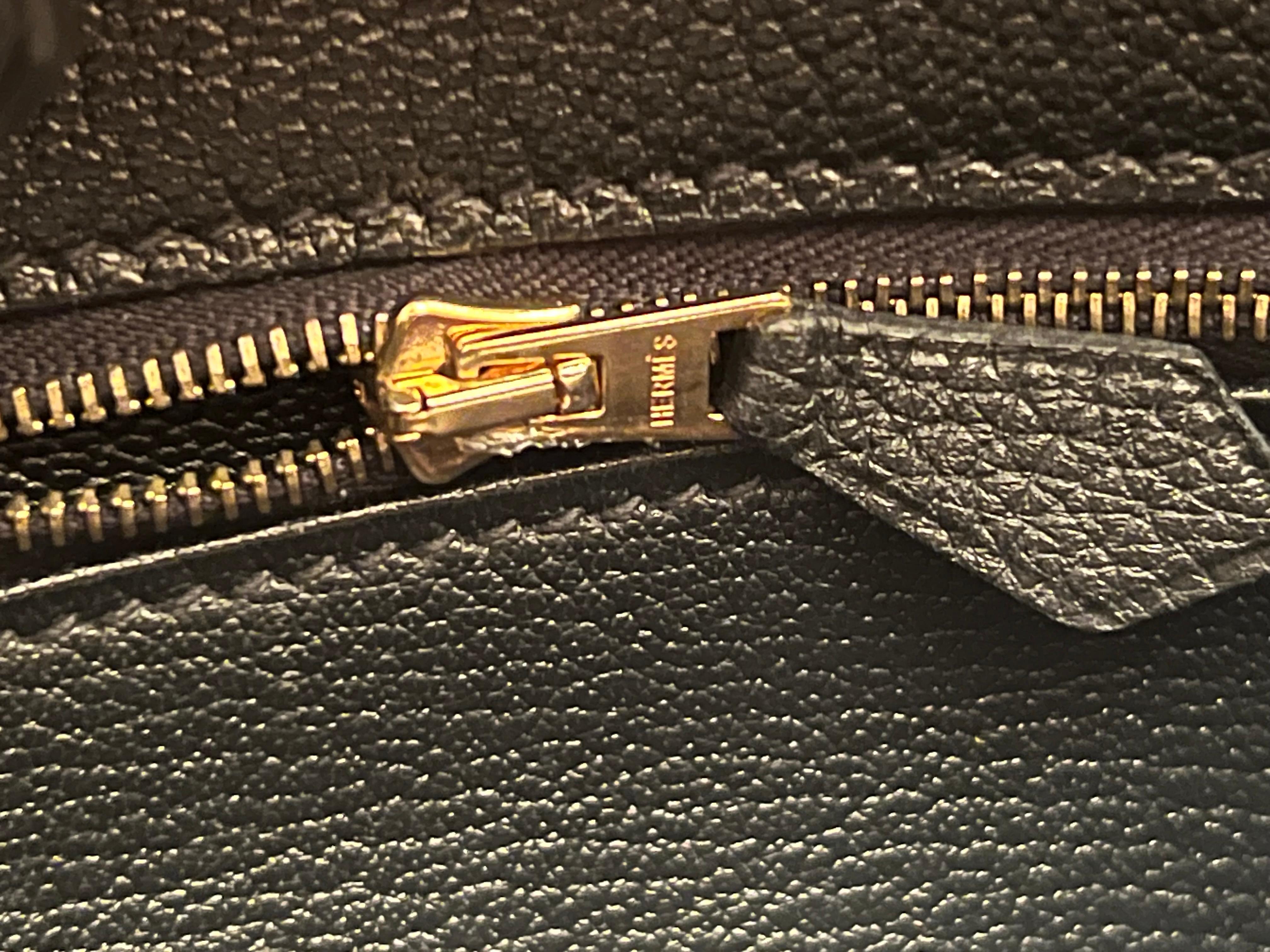 Hermes Birkin 35 Borsa in pelle nera Togo con GHW in vendita 5