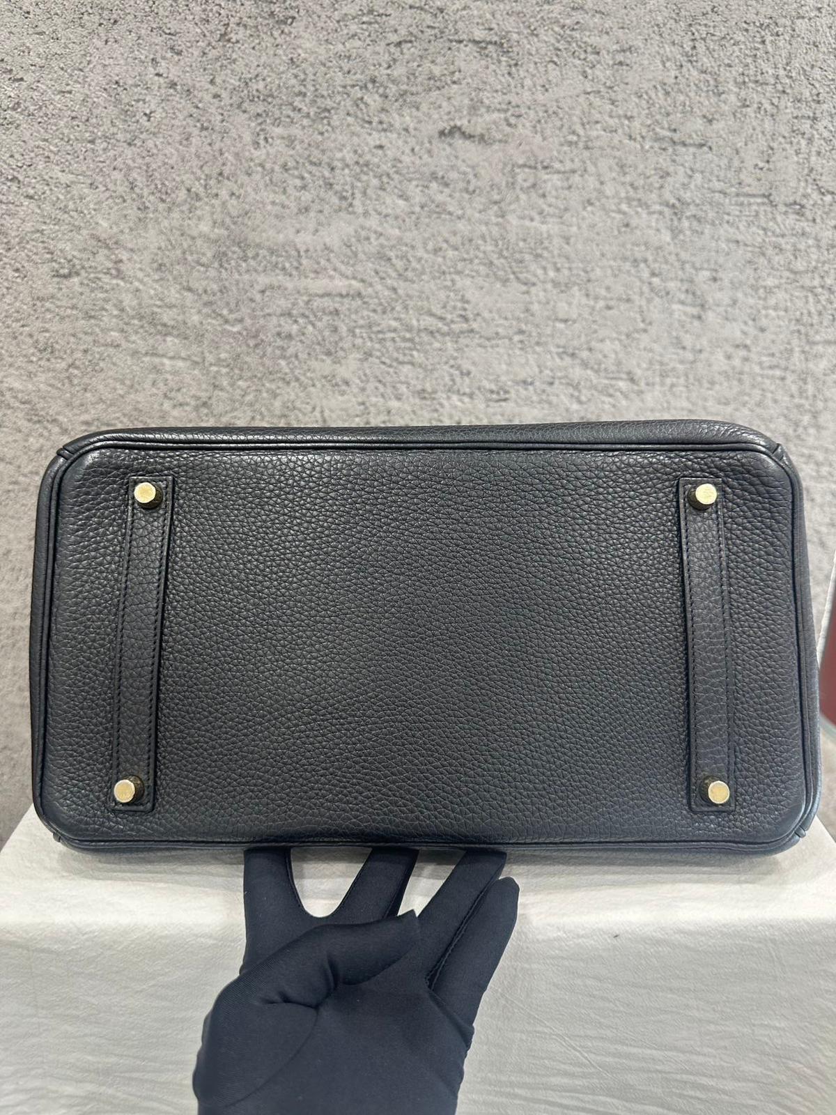 Hermes Birkin 35 Borsa in pelle nera Togo con GHW in vendita 7