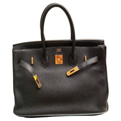 Hermes Birkin 35 Black Togo leather bag with GHW