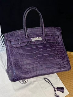 Hermes Birkin 35 Matte Alligator Amethyst bag