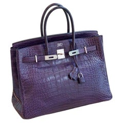 Hermes Birkin 35 Matte Alligator Amethyst bag