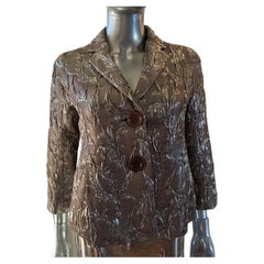 Michael Kors Collezione Italia Giacca floreale metallizzata in rilievo Taglia 6