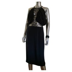 Cushnie Et Ochs Runway Collection Sexy Black Silk & Lace Cocktail Dress Size 8