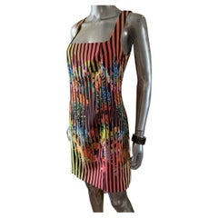 Mary Katrantzou Modern Floral Computerized Sleeveless Summer Dress, UK Size 10