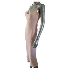 Used Richard Tyler Couture Blush Pink Bias Cut Silk Dress Celebrity Owned Size 6