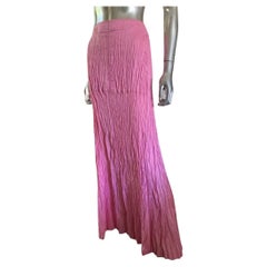 Italian pink Crush Pleat Linen Skirt by 120% Lino Size 10