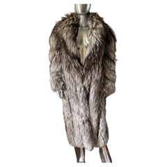 Grosvenor Vintage Brown and Silver Fox Fur Coat, Canada 