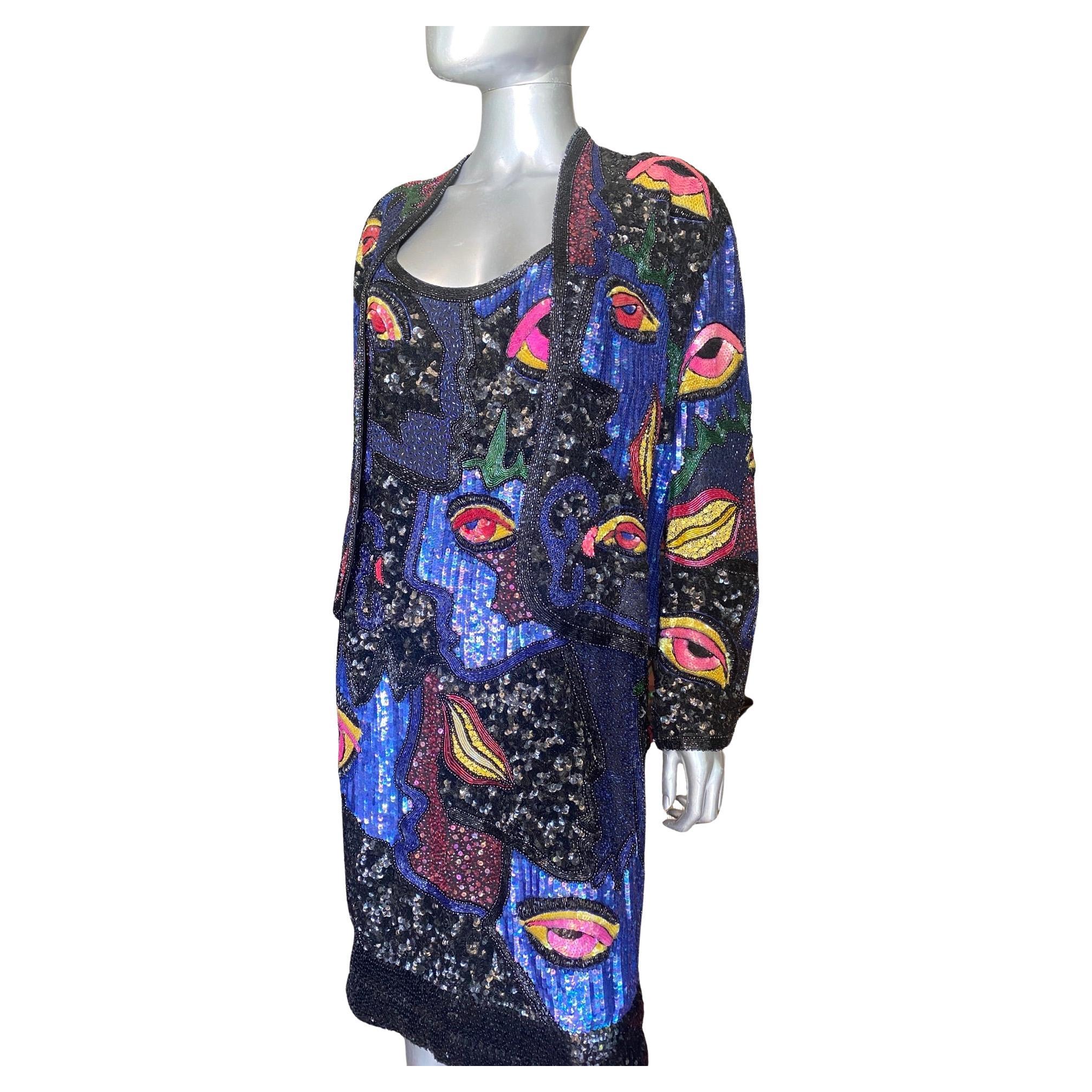 It's just Spectacular. A work of art. Rare. Collectible. Every piece Ella Singh designs is a work of art. That is why she is collected and revered by the wealthy and famous Fashionistas in the world. This was a very limited edition done for Escada,