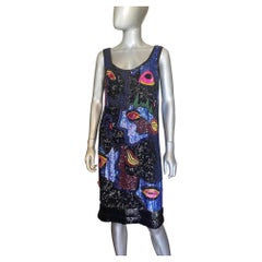 Ella Singh per Escada Edizione limitata con perline a mano "Dalí Dress & Jckt Set Taglia 12