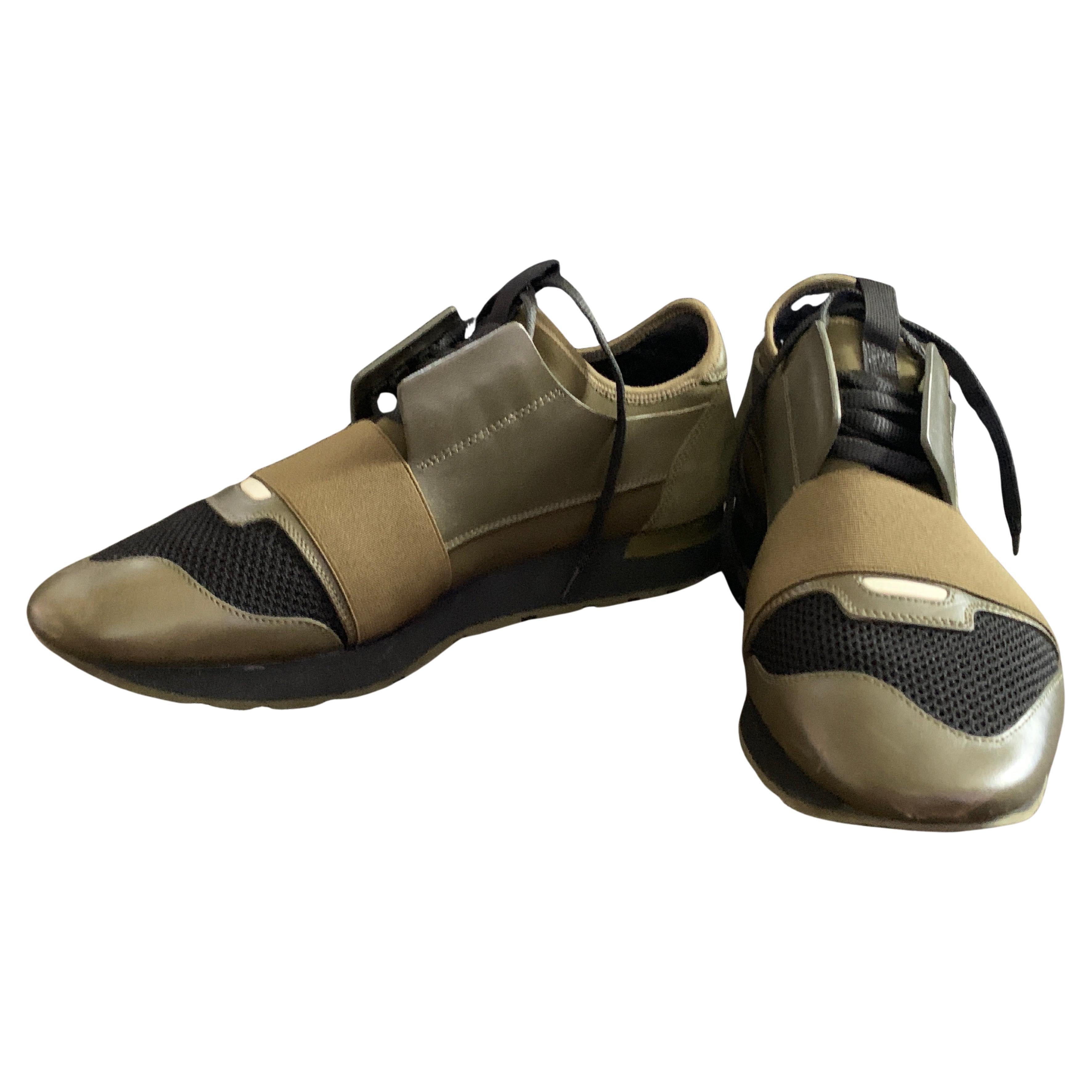 Balenciaga Speed Racer Schuhe Rare Olivgrün/Schwarz Größe 43/10 Herren Unisex im Angebot
