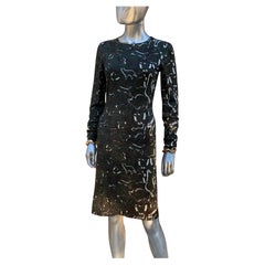 European Metallic Knit Sexy “Cat Dress” by Mary Katrantzou Size Medium