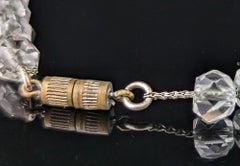 Collana antica in perline di cristallo di rocca in stile Art Déco