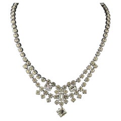 Vintage paste swag fringe necklace, choker