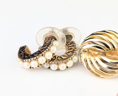 Vintage job lot three pairs of earrings, cloisonné enamel