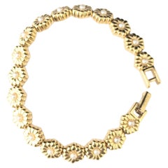 Vintage D'Orlan gold plated flower bracelet