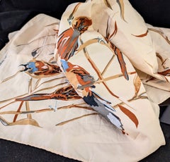 Rara sciarpa vintage Jacqmar, con stampa di uccelli, RSPB