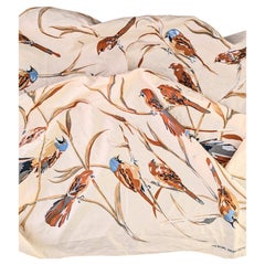 Rara sciarpa vintage Jacqmar, con stampa di uccelli, RSPB