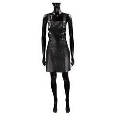 VERSUS Gianni Versace rare black leather jumpsuit dress