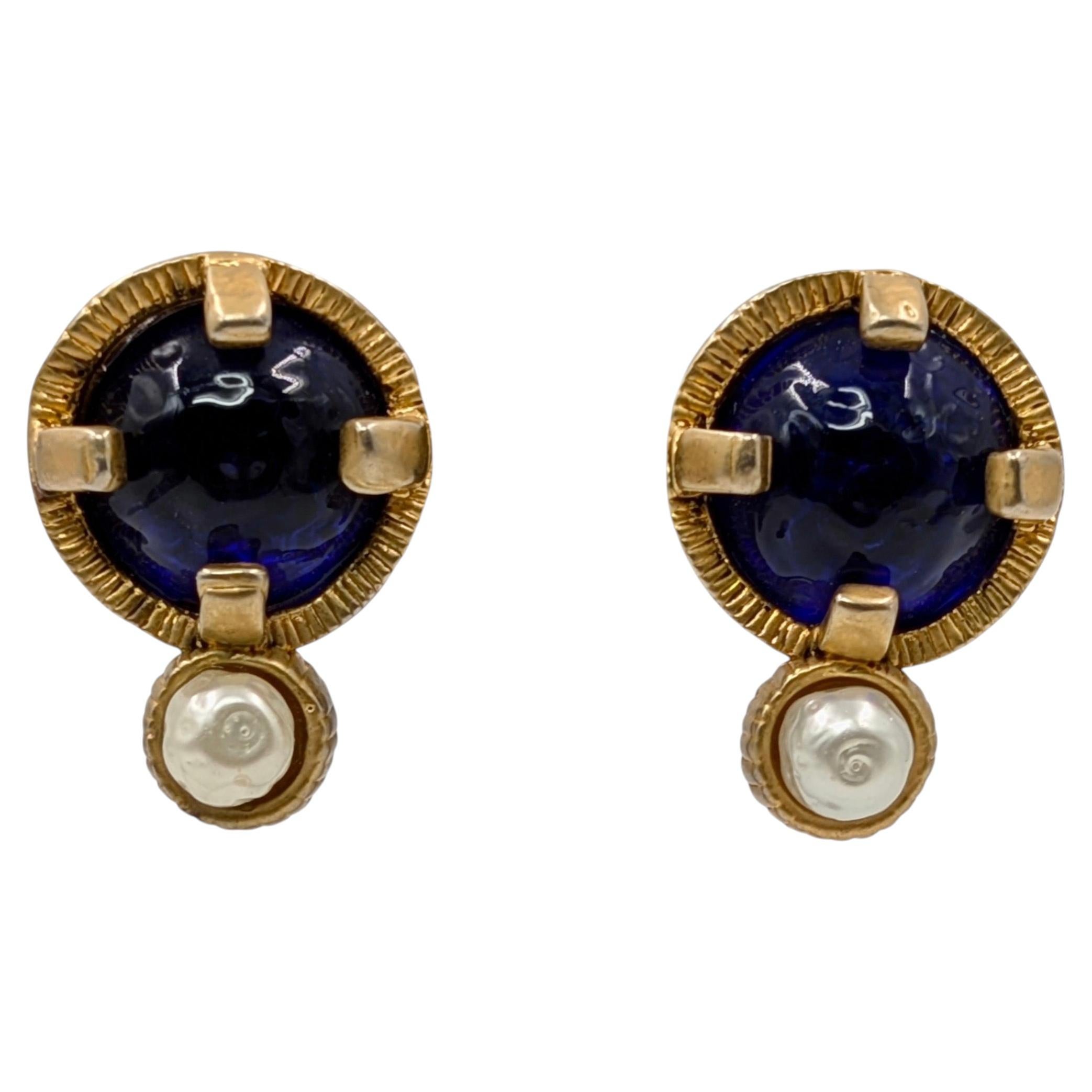 Orecchini a clip Chanel Gripoix Autunno 1991
