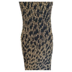 BADGLEY MICSHKA Vintage Beaded Evening Gown Maxi Dress